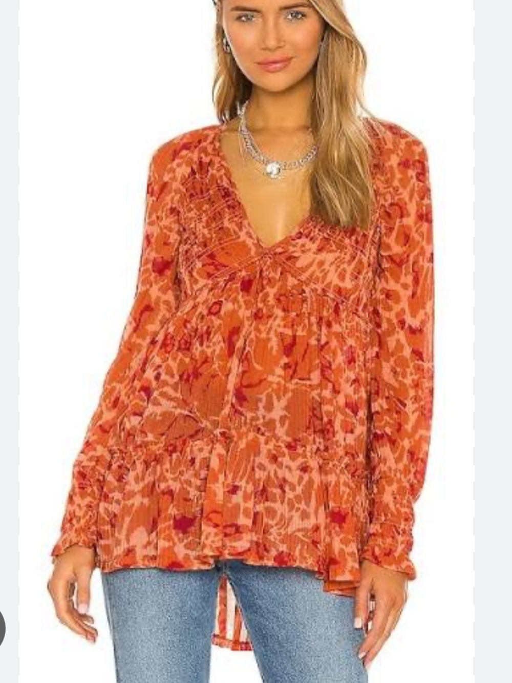 Free People Dark Romance Merlot Tunic Top